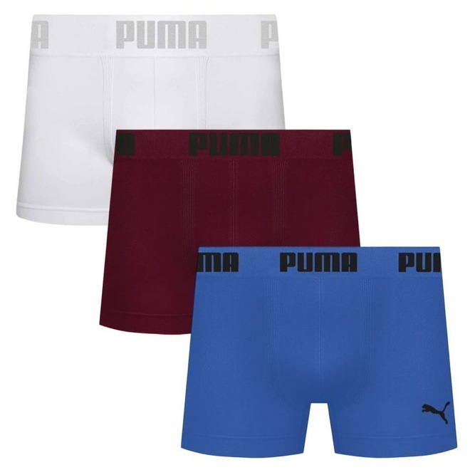 Cueca Boxer Puma Sem Custura - 3 Unidades - Masculina - Foto 1