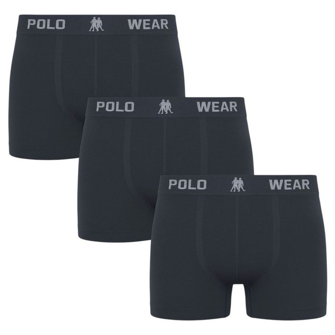 Cueca Boxer Polo Wear - 3 Unidades - Masculina - Foto 1