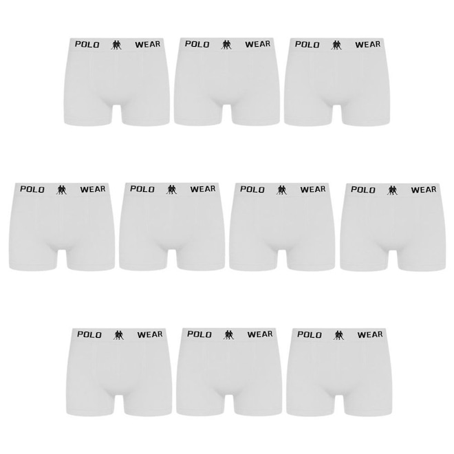 Cueca Boxer Polo Wear - 10 Unidades - Masculina - Foto 1