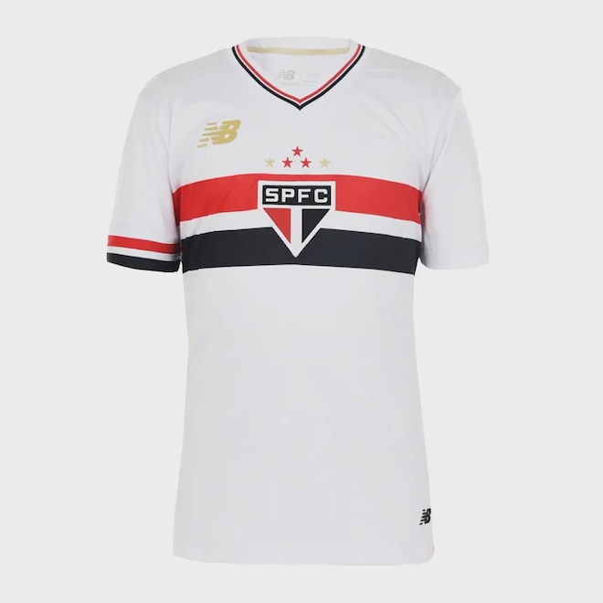 Camisa Infantil do São Paulo F.C. 1 2025 New Balance Torcedor - Foto 1