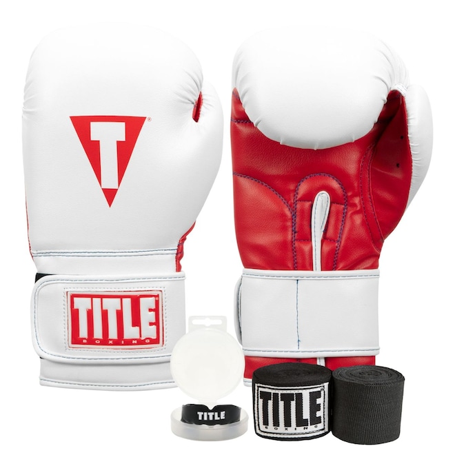 Kit Luva de Boxe Muay Thai Essencial + 1 Par de Bandagem 3M + 1 Protetor Bucal - Title - Foto 1