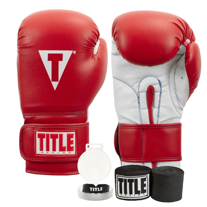 Kit Luva de Boxe Muay Thai Essencial + 1 Par de Bandagem 3M + 1 Protetor Bucal - Title - Foto 1