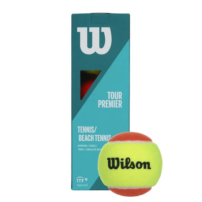 Kit Bola de Tênis e Beach Tennis Wilson Tour - 3 unidades - Foto 1