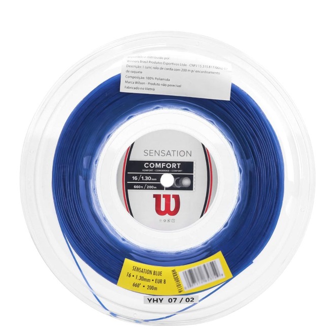 Corda Wilson Sensation Blue 16L 1.30mm Rolo com 200 Metros - Foto 1