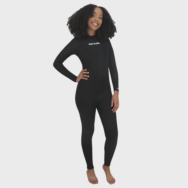 Long John Rip Curl Freelite 3/2 mm Back Zip Feminino - Foto 1
