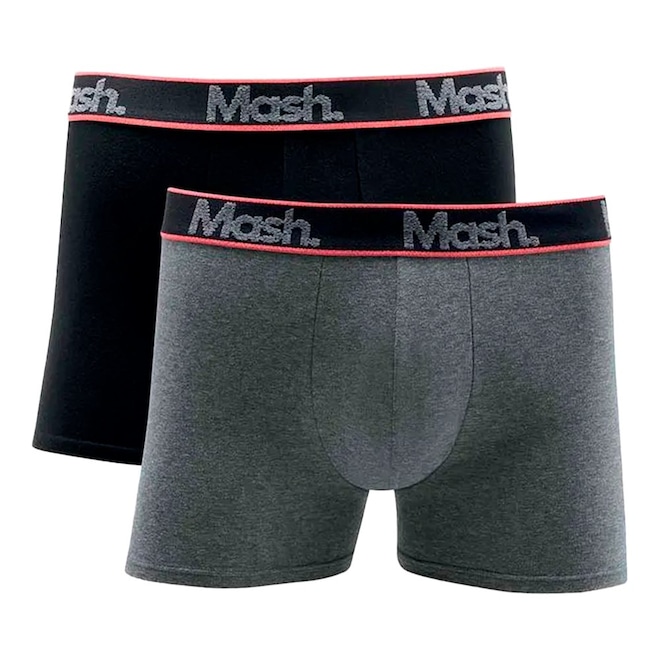 Kit 2 Cuecas Boxer Mash Basic Cotton Masculino - Foto 1