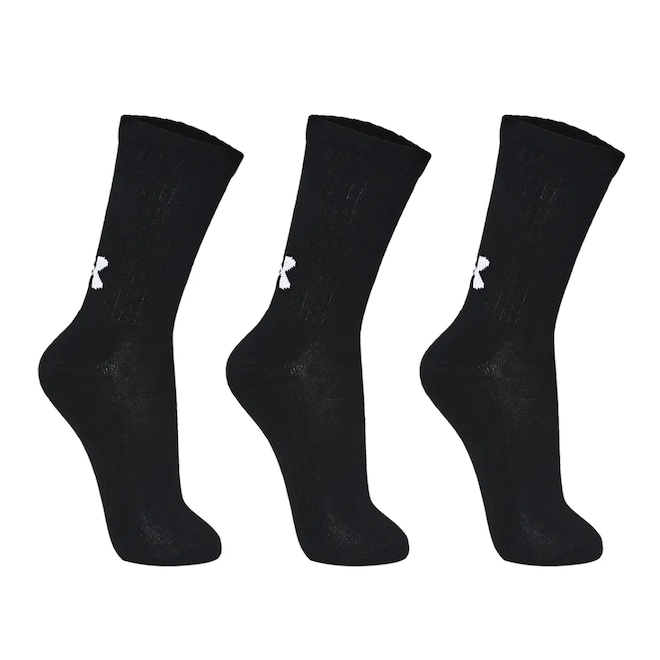 Meia Under Armour Core Cotton Crew Masculino - Foto 1