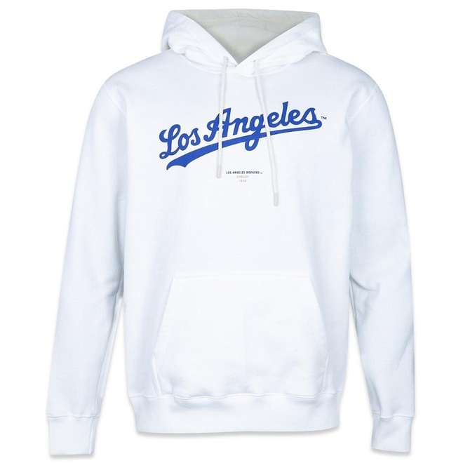 Blusão de Moletom Canguru Masculino New Era Los Angeles Dodgers Fanpage - Foto 1