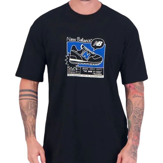 Camiseta New Balance Graphic 527 Masculina - Foto 1