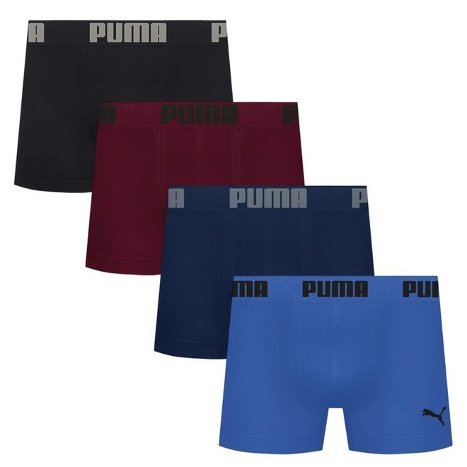 Kit 4 Cuecas Puma Boxer Sem Custura Masculina - Foto 1