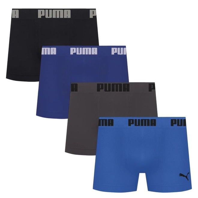 Kit 4 Cuecas Puma Boxer Sem Custura Masculina - Foto 1