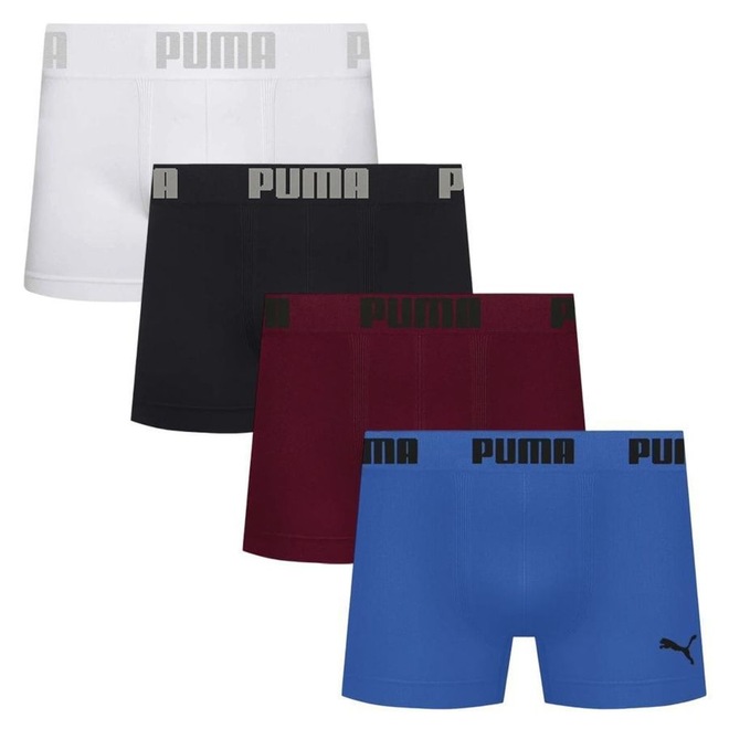 Kit 4 Cuecas Puma Boxer Sem Custura Masculina - Foto 1