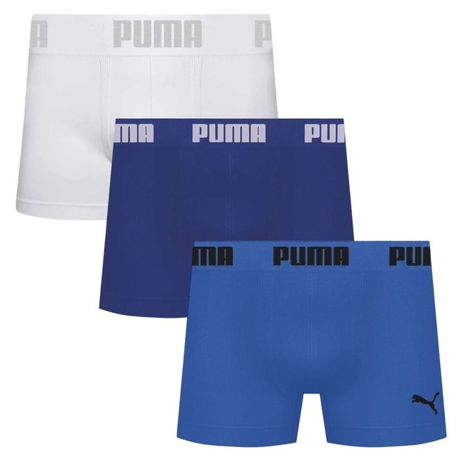 Kit 3 Cuecas Puma Boxer Sem Custura Masculina - Foto 1
