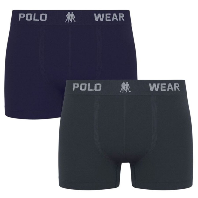 Kit 2 Cuecas Boxer Polo Wear Masculina - Foto 1