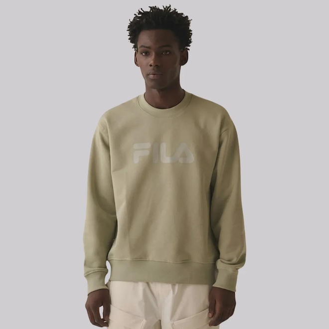 Blusão de Moletom Masculino Fila Confort Letter III - Foto 1