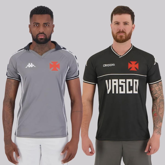Kit Camisa Masculina + Polo Kappa do Vasco Supporter - Foto 1