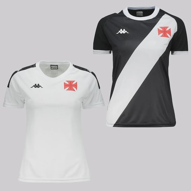 Kit 2 Camisas do Vasco Kappa Supporter Feminina - Foto 1
