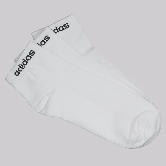 Kit 3 Pares de Meia Cano Médio adidas Logo Linear ESS Unissex - Foto 1
