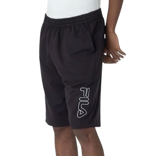 Bermuda Fila Practical Logo Outline Light Masculina - Foto 1