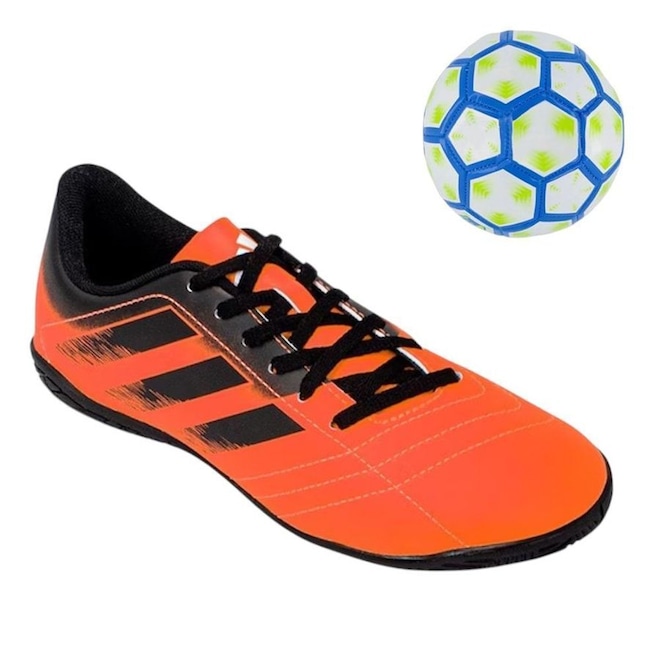 Chuteira Futsal Infantil adidas Rabisco + Mini Bola - Foto 1