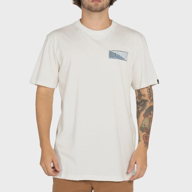 Camiseta Masculina Quiksilver Crossed Out Snow - Foto 1