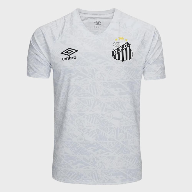 Camisa Masculina de Aquecimento do Santos 2025 Umbro - Foto 1