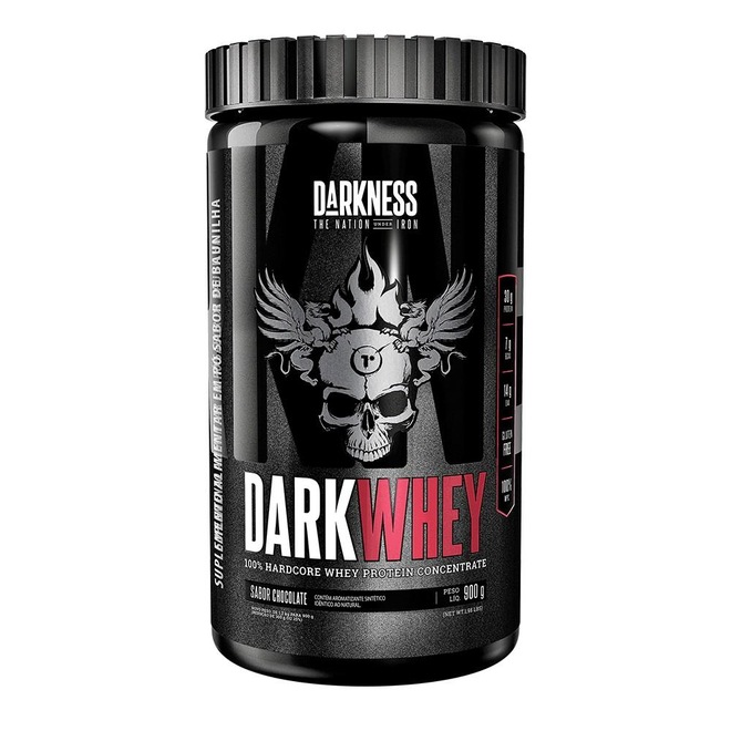 Whey Protein Concentrado Darkness Dark Whey 100% 900g Pote - Foto 1