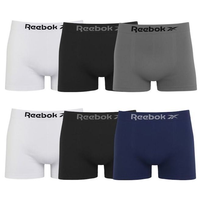 Cueca Boxer Reebok Classic - 6 Unidades - Masculina - Foto 1