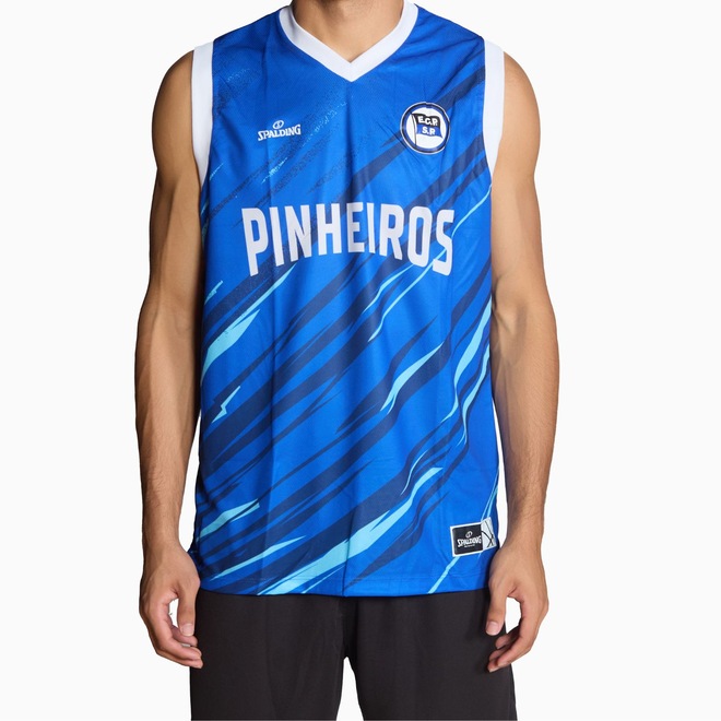 Camiseta Regata Masculina Spalding Pinheiros Fan Warm Up ECP 24/25 - Foto 1