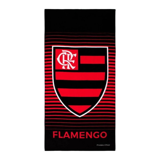 Toalha de Banho Flamengo Buettner Veludo 70X140 63796 - Foto 1