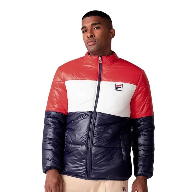 Jaqueta Masculina Fila sem Capuz Padded Double - Foto 1