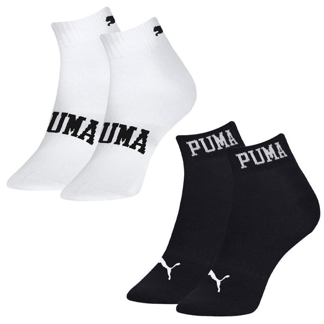 Meia Cano Curto Puma Esportiva - 2 Pares - Masculina - Foto 1