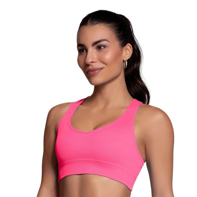 Top Canelado Selene Sem Costura Feminino - Foto 1