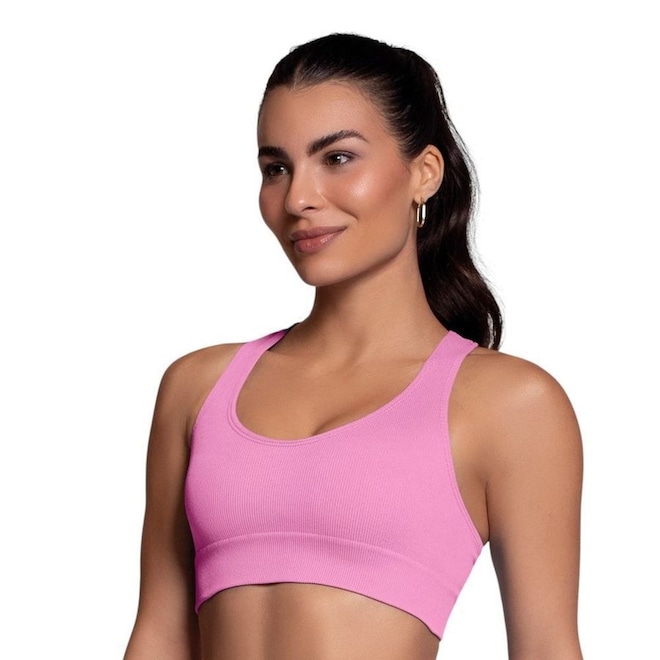 Top Canelado Selene Sem Costura Feminino - Foto 1