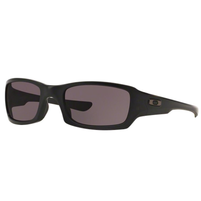 Óculos de Sol Unissex Oakley Fives Squared Matte Black Warn Grey - Foto 1