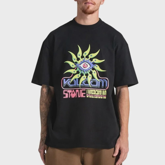 Camiseta Masculina Volcom Comfort Reality - Foto 1