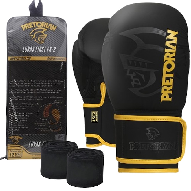 Luva de Boxe/Muay Thai First FX2 + Bandagem Extra - Foto 1
