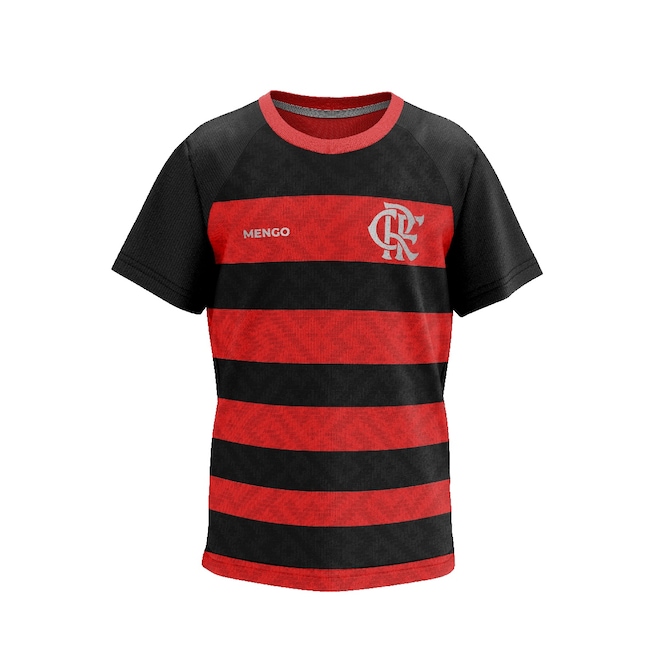Camisa do Flamengo Principia Rubro Negro Braziline Infantil - Foto 1