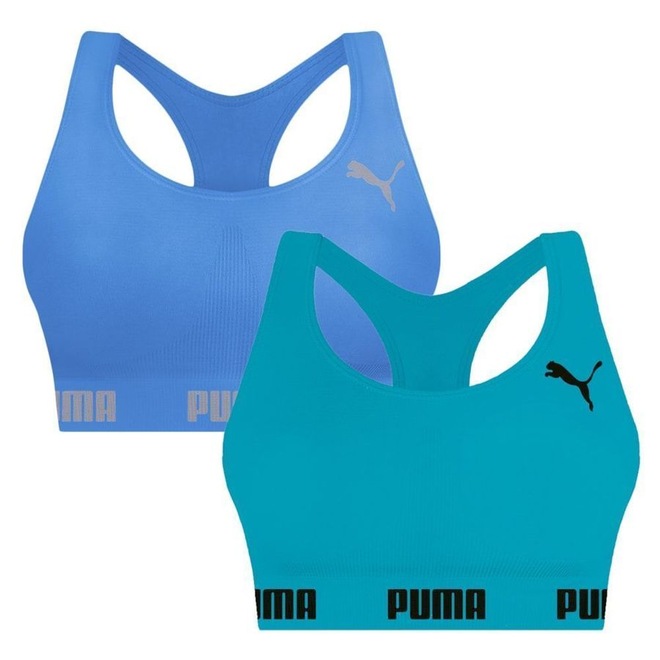 Top Puma Nadador sem Costura - 2 Unidades - Feminino - Foto 1