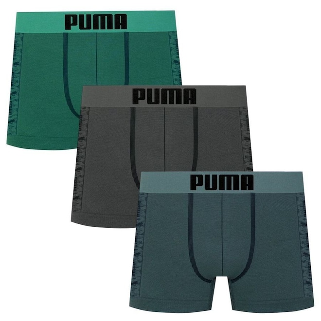 Cueca Boxer Puma Sem Costura - 3 Unidades - Masculina - Foto 1