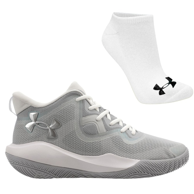 Kit Tênis Masculino Under Armour Bankshot Se + Meia - Foto 1