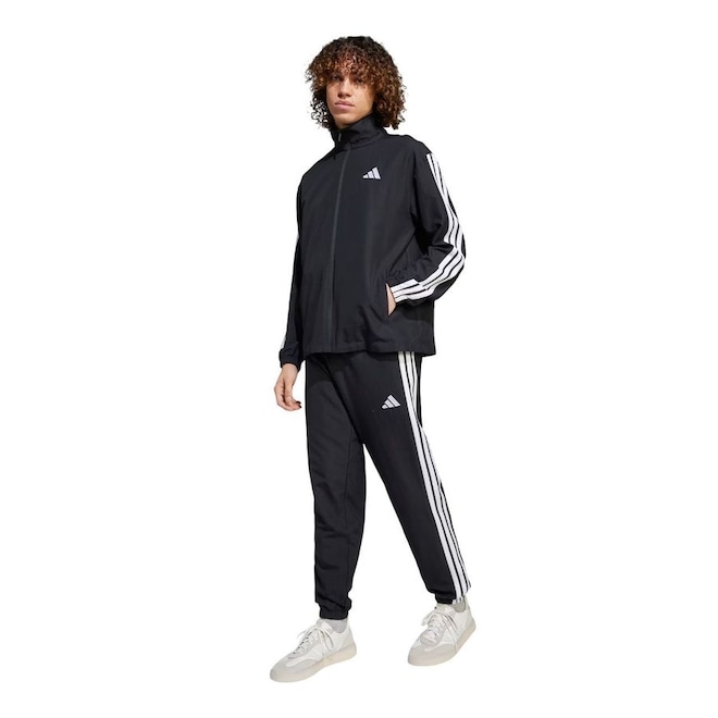 Agasalho Masculino adidas Sportswear Basic Três Listras - Foto 1