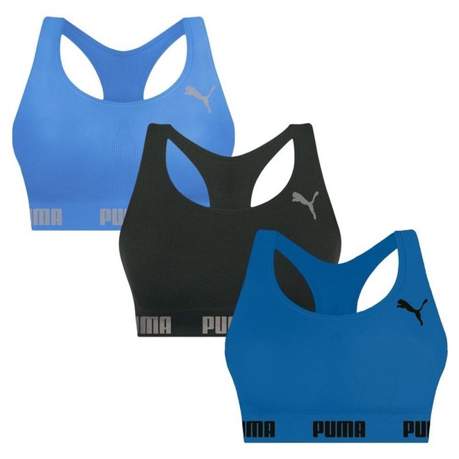 Top Puma Nadador sem Costura - 3 Unidades - Feminino - Foto 1