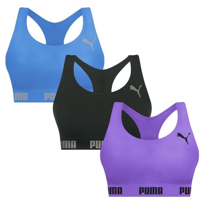 Top Puma Nadador sem Costura - 3 Unidades - Feminino - Foto 1