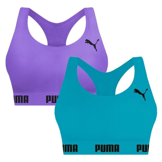 Top Puma Nadador sem Costura - 2 Unidades - Feminino - Foto 1