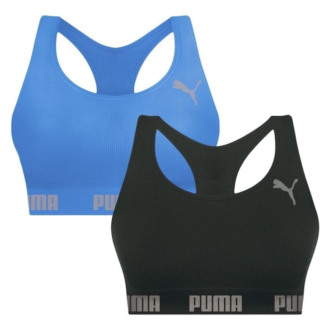 Top Puma Nadador sem Costura - 2 Unidades - Feminino - Foto 1