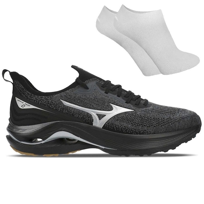 Tênis Masculino Mizuno Wave Zest 2 + Par de Meia - Foto 1
