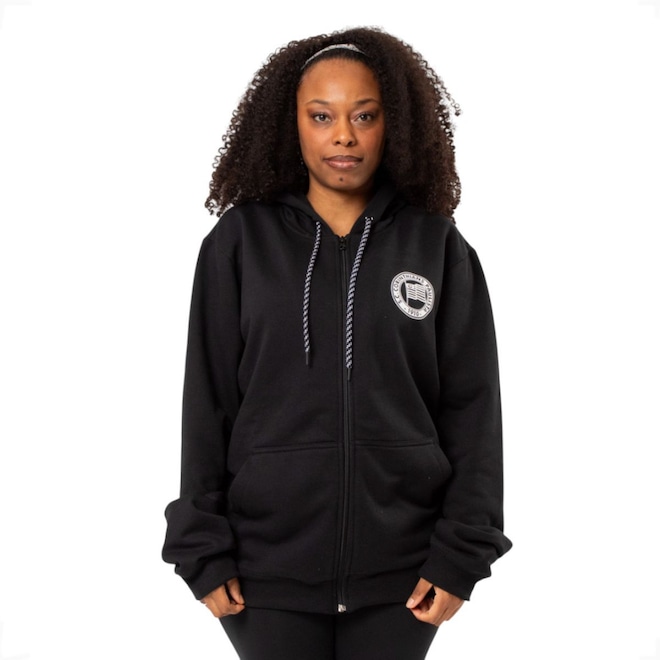 Jaqueta de Moletom Feminino do Corinthians Surf Center Timão Oficial - Foto 1