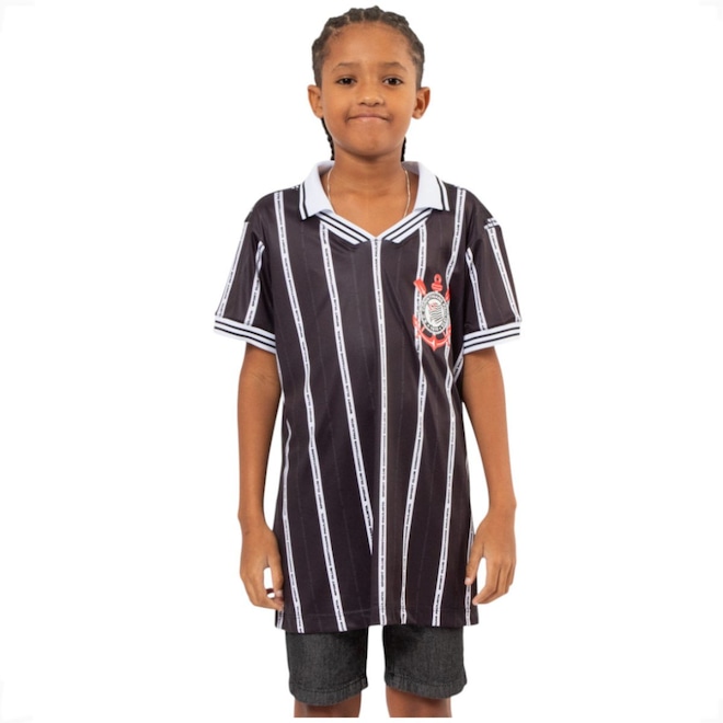 Camiseta do Corinthians Surf Center Esportiva Sublimado Oficial Infantil - Foto 1