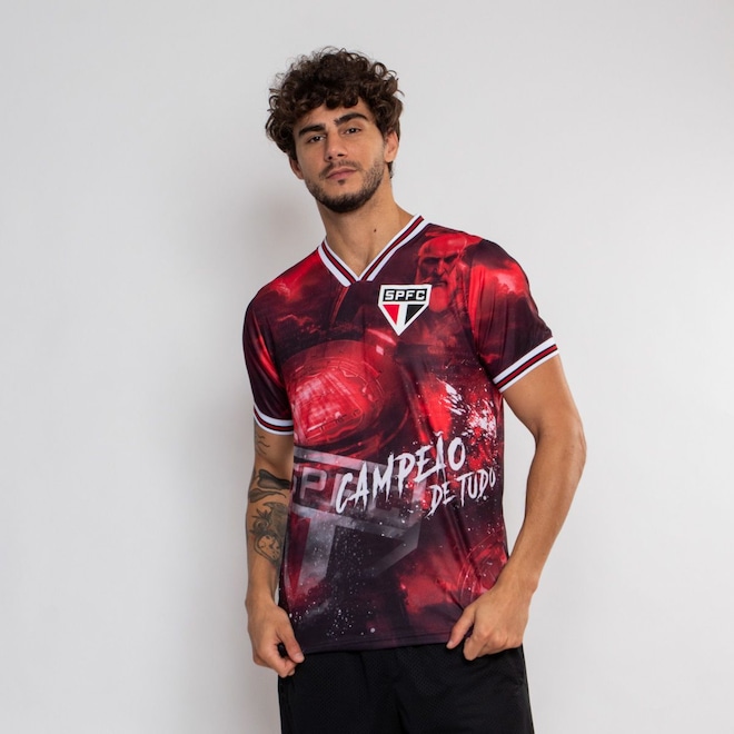 Camiseta do São Paulo Surf Center Esportiva Oficial Torcida que Conduz Masculina - Foto 1